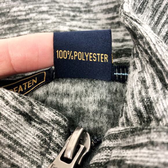 Vintage 1946 Mens Fleece Pullover Sweatshirt Large Gray Quarter Zip NWT - Picture 6 of 6